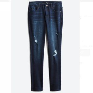 NWT 1822 Denim Randall Distressed Ankle Skinny Jean Size 6 in Navy Low/Mid rise